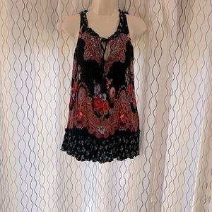 BoHo Sleeveless Tunic Top or Mini dress - Med